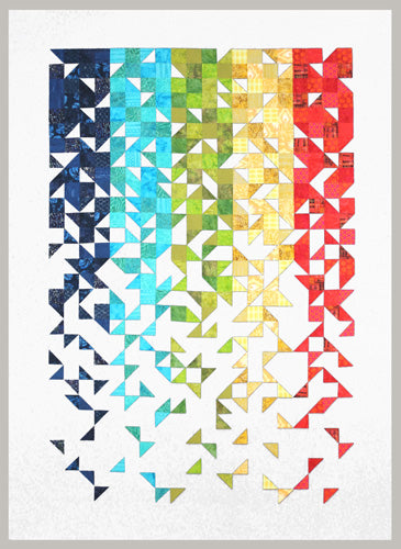 Thangles Shattered Quilt with white background