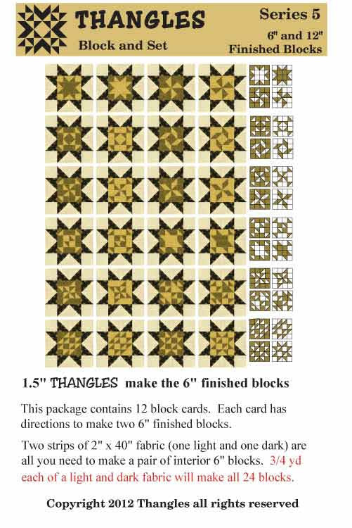 Thangles Block Cards - Series 5 from 2" strips