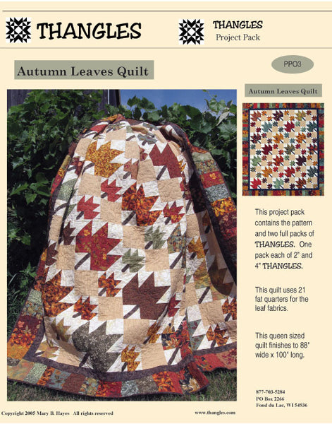 thangles autumn leaves quilt project pack