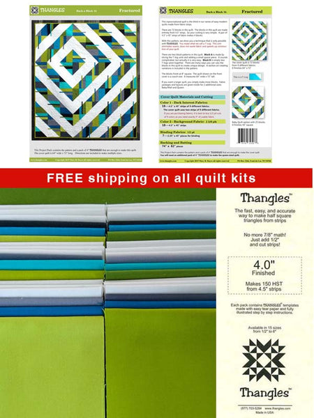 Fractured Modern Quilt Kit by Thangles - Precut and ready to go