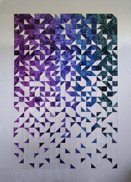 Shattered Modern quilt by Thangles - Jewel Tone Kit