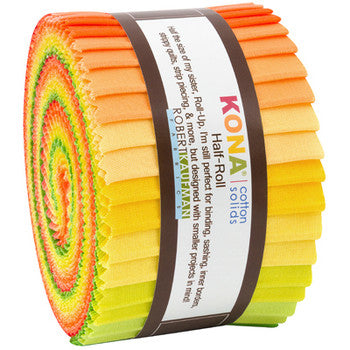 Citrus Fruit Pallette -  Kona Cotton Fabric  Rollup