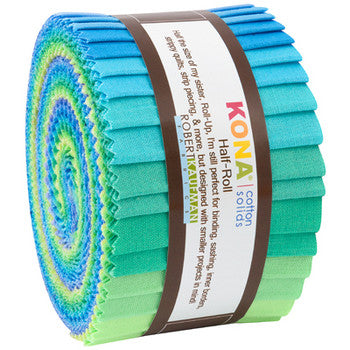 Mermaid Shores Palette -  Kona Cotton Fabric  Rollup