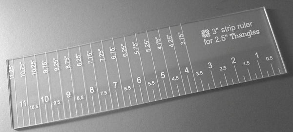 3" strip ruler for use with 2.5" Thangles
