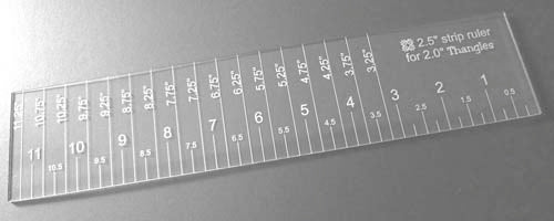Thangles 2.5" Strip ruler for use with 3" strips