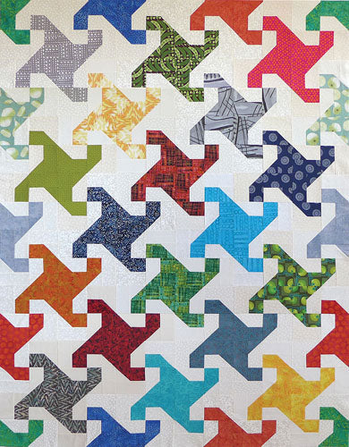 Thangles Snail's Trail Project Pack lap sized quilt