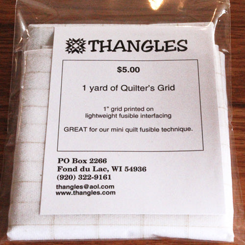 Thangles 1 yard fusible printed with 1" grid