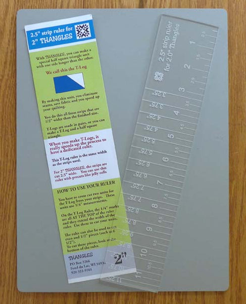2.5" strip ruler for use with 2" Thangles