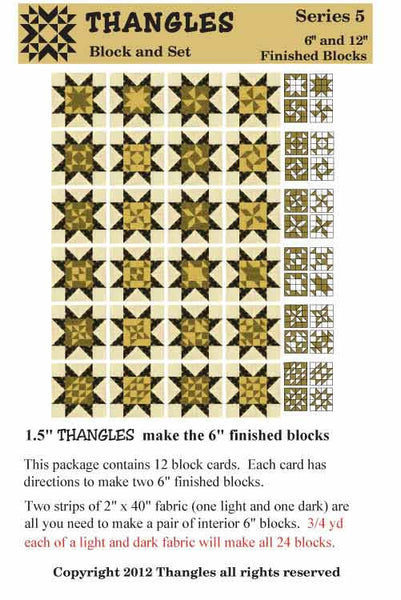 Thangles Block Cards - Series 5 from 2" strips