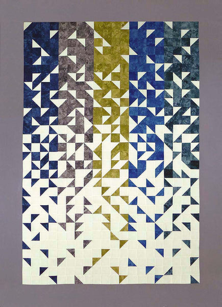 Shattered Quilt Pattern by Thangles with Hand dyed fabrics
