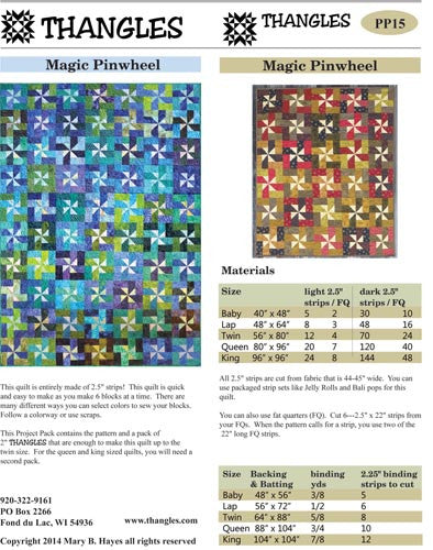 Magic Pinwheel Magic Pinwheel Project Pack – Thangles