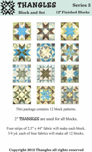 Thangles Block Cards - Series 3 from 2.5" strips