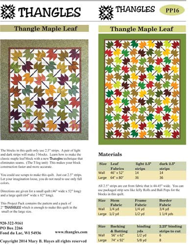 thangle maple leaf project pack