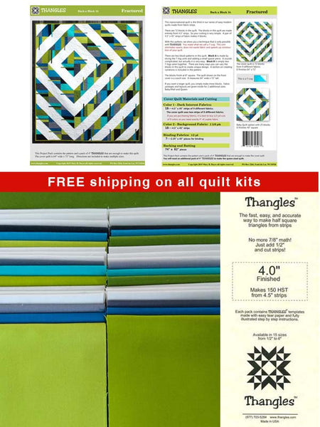 Fractured Modern Quilt Kit by Thangles - Precut and ready to go