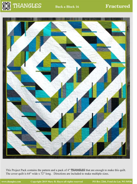 Fractured Modern Quilt Pattern by Thangles - quilt pattern front