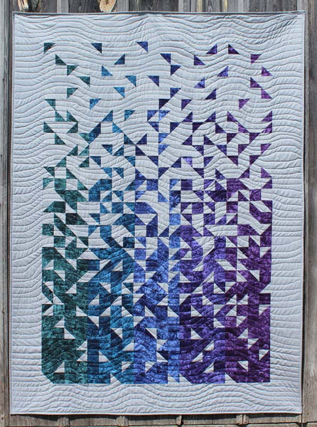 shattered quilt by thangles starr designs2 kit - green, blue, purple colorway