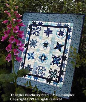 Thangles Blueberry Stars Mini Quilt collection