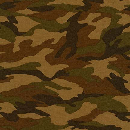 Sevenberry: Large Scale Camouflage Pattern - Fabric by the yard.